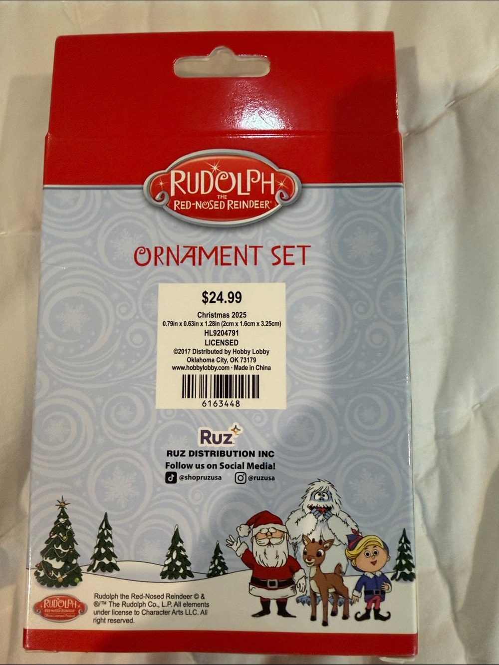 Rudolph Ornament Set - Red, Brown, White Characters - Picture 2 of 3